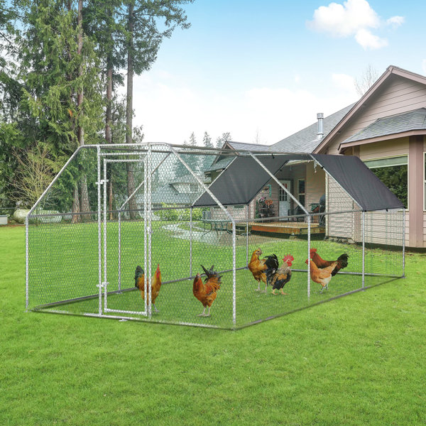 Tucker Murphy™ Pet Sharma Galvanized Metal Chicken Coop Cage with